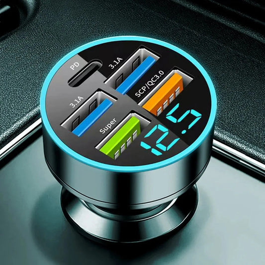 Car Charger 5 Ports USB